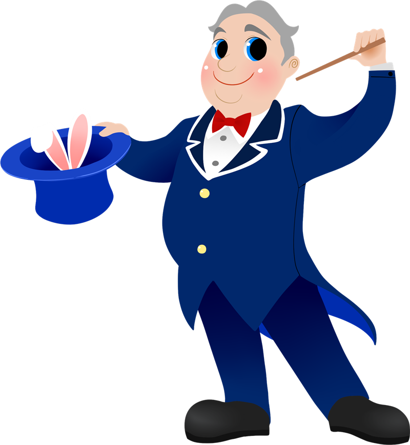 Jpg Library Magician Clip Art Panda Free Images Info - Cartoon Magician Png (800x869), Png Download