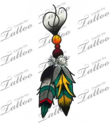 Two Feathers - Egyptian Cross Tattoo Designs (400x400), Png Download