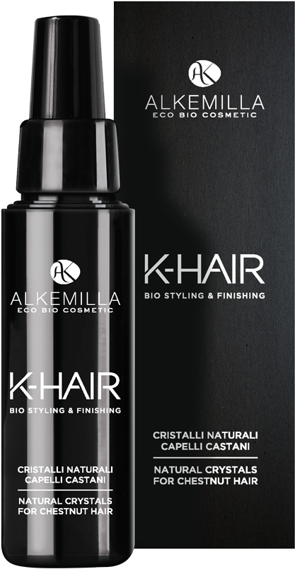 Natural Crystals For Chestnut Hair - Alkemilla Eco Bio Cosmetic K-hair Extra Volume Spray (1000x1000), Png Download