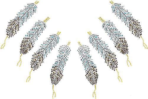 S100962 Vneck<br>8 Feathers V Neckline - Neckline (500x484), Png Download