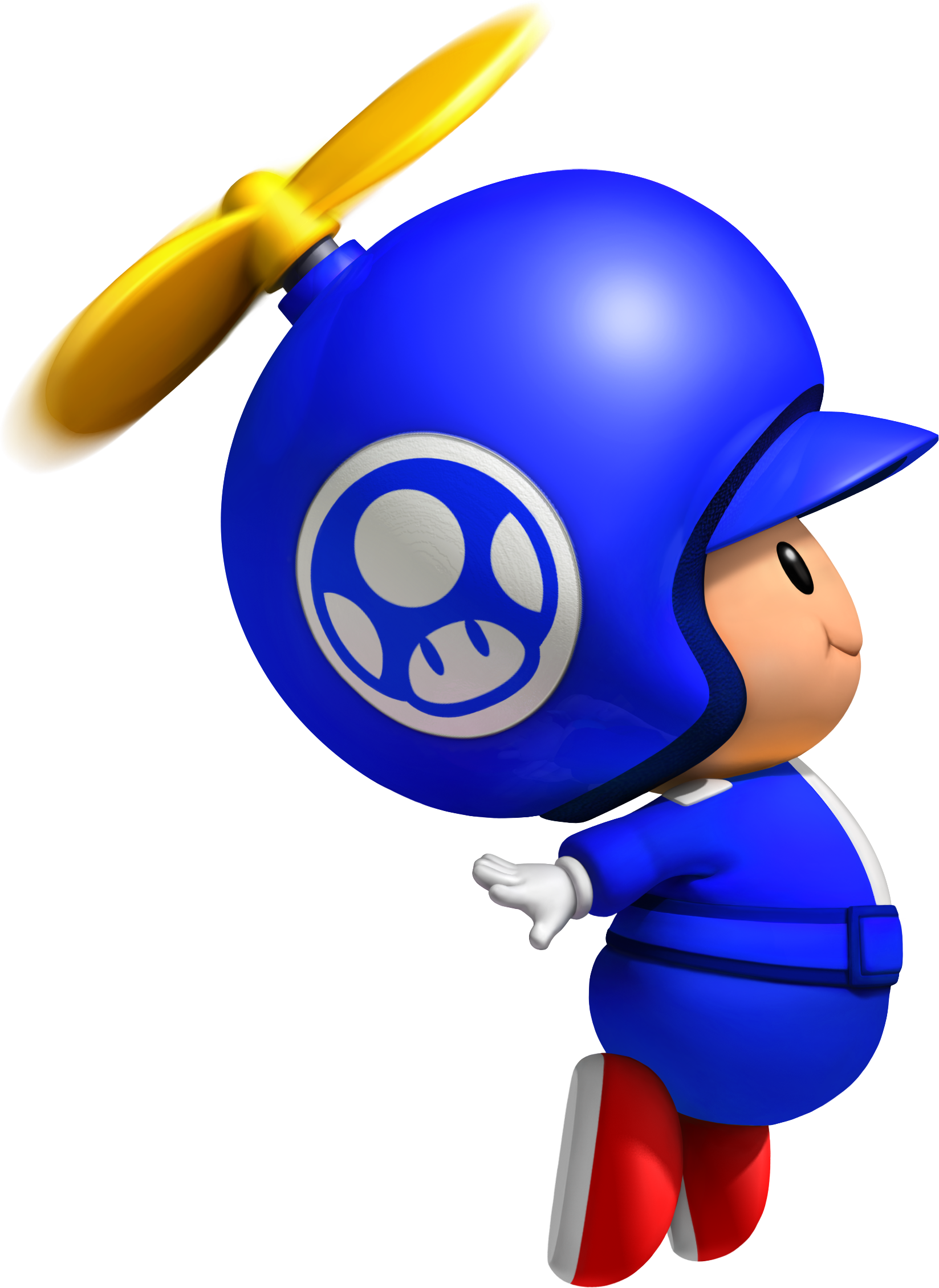 Blue Propeller Toad Pinterest Toad And Anime Png New - New Super Mario Bros Wii Blue Toad (1647x2260), Png Download