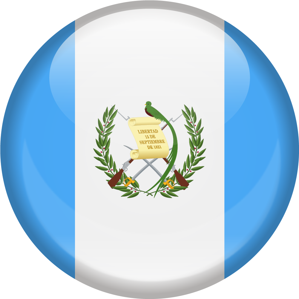 Guatemala - Guatemala Circle Flag (1200x1200), Png Download