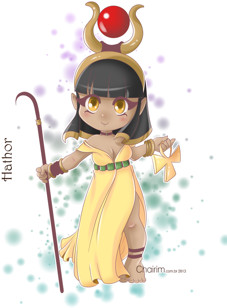 Goddess Hathor Chibi By Chairimarrais - Hathor Chibi (800x1132), Png Download