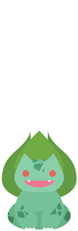 Pokemon- 001 Bulbasaur (291x805), Png Download