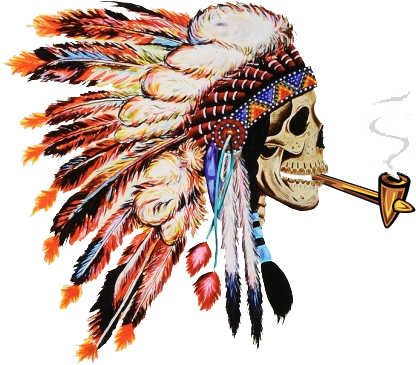 Download American Indian Png Skull With Native American Head Dress Png Image With No Background Pngkey Com