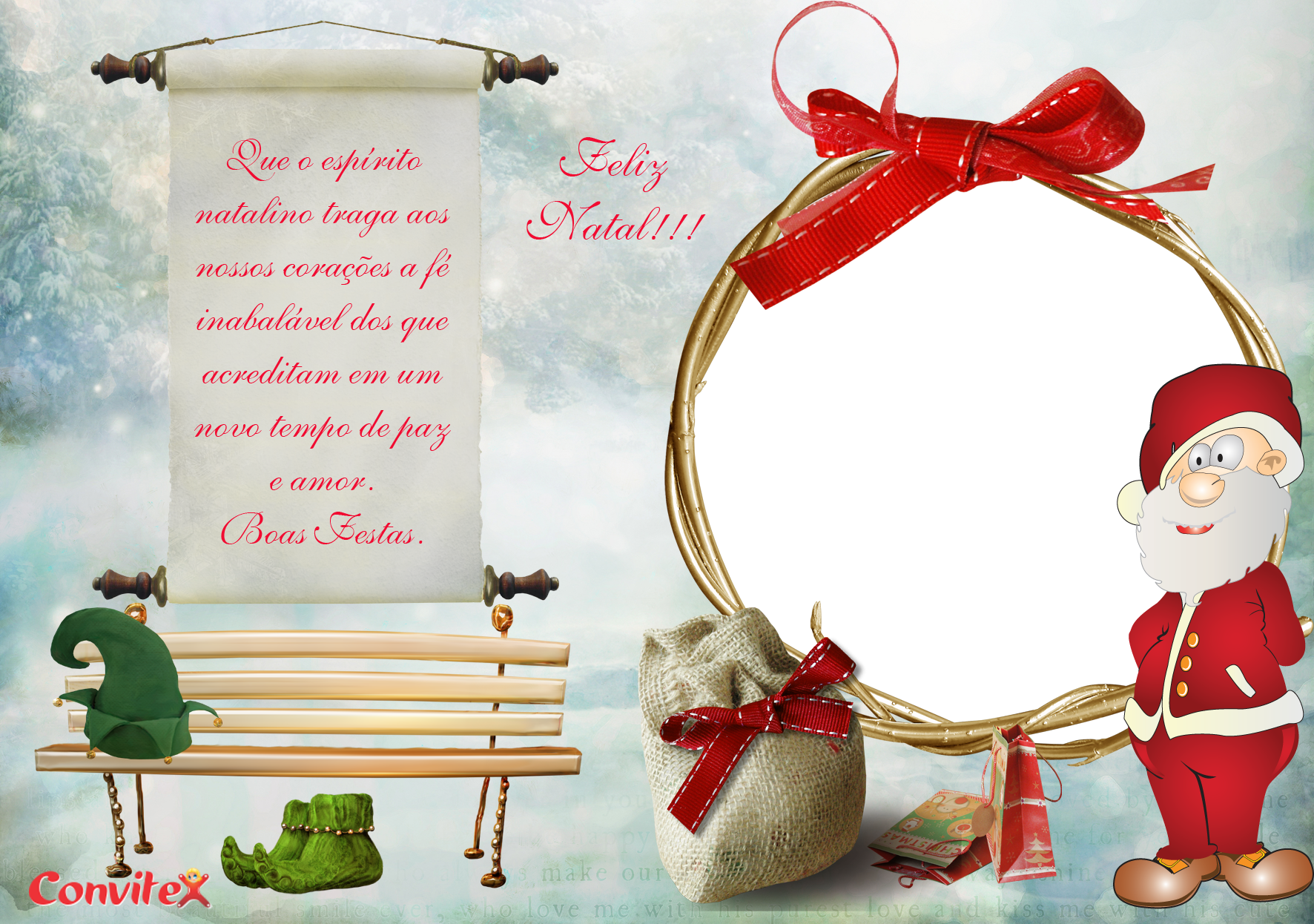 Esta - Cartão De Natal Em Png (1772x1246), Png Download