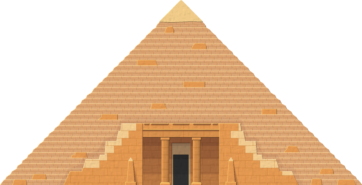 Pyramid By Herbertrocha On Deviantart Clip Freeuse - Egypt Pyramids Png Clipart (1247x640), Png Download