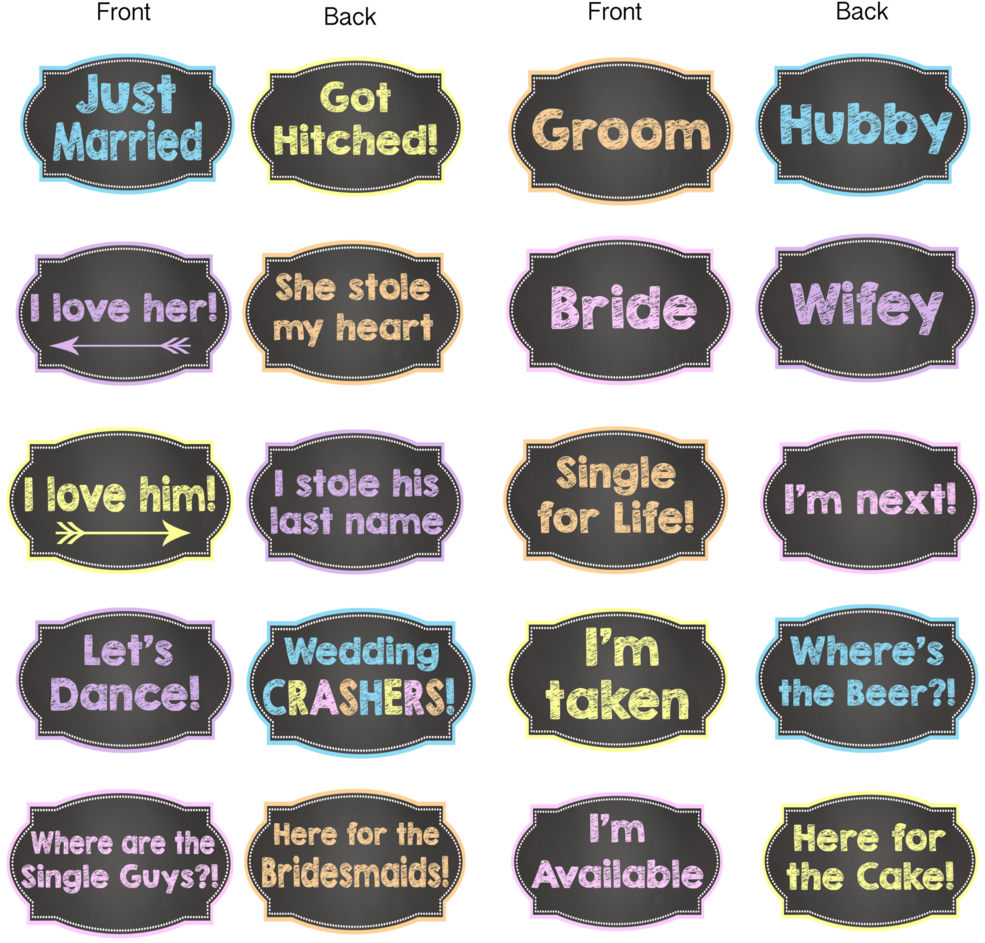 Chalkboard Wedding Collection - Wedding (1024x1024), Png Download