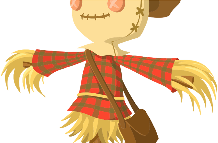 Scary Face Clip Art - Cartoon Scarecrow Real (800x491), Png Download