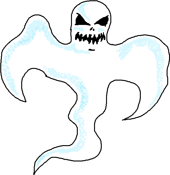 Free To Use Public Domain Halloween Clip Art - Halloween Scary Ghost (600x600), Png Download