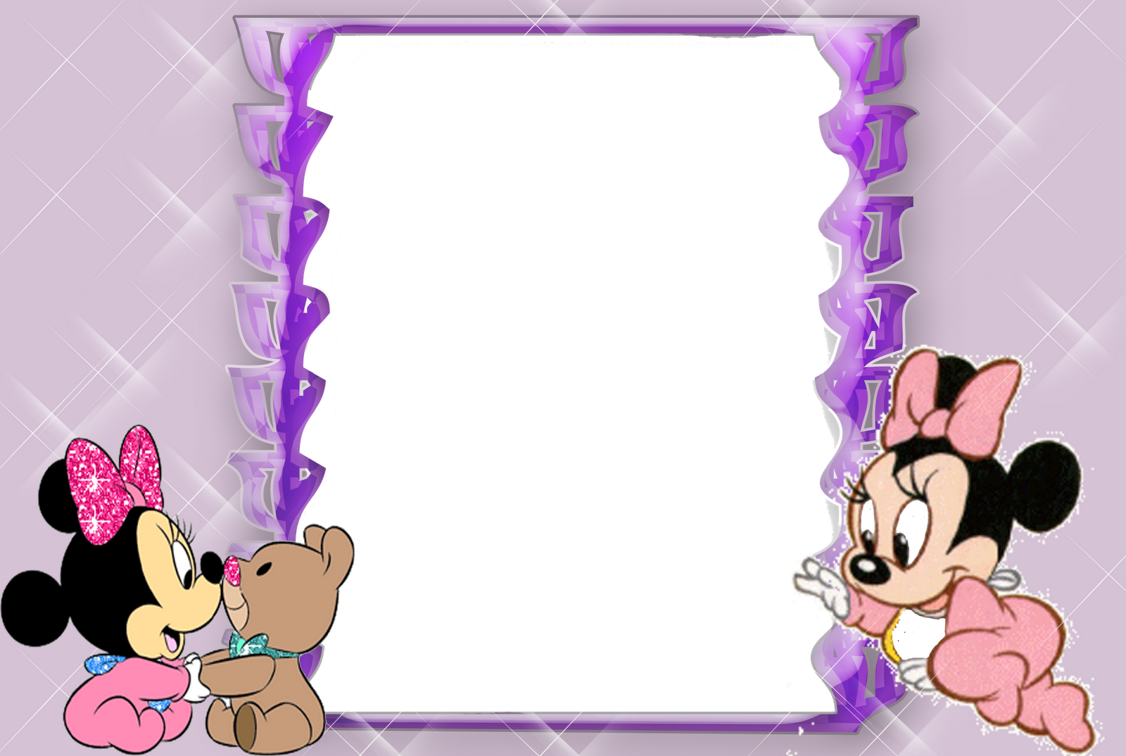 Molduras Fotos Infantis - Baby Disney (1600x1074), Png Download
