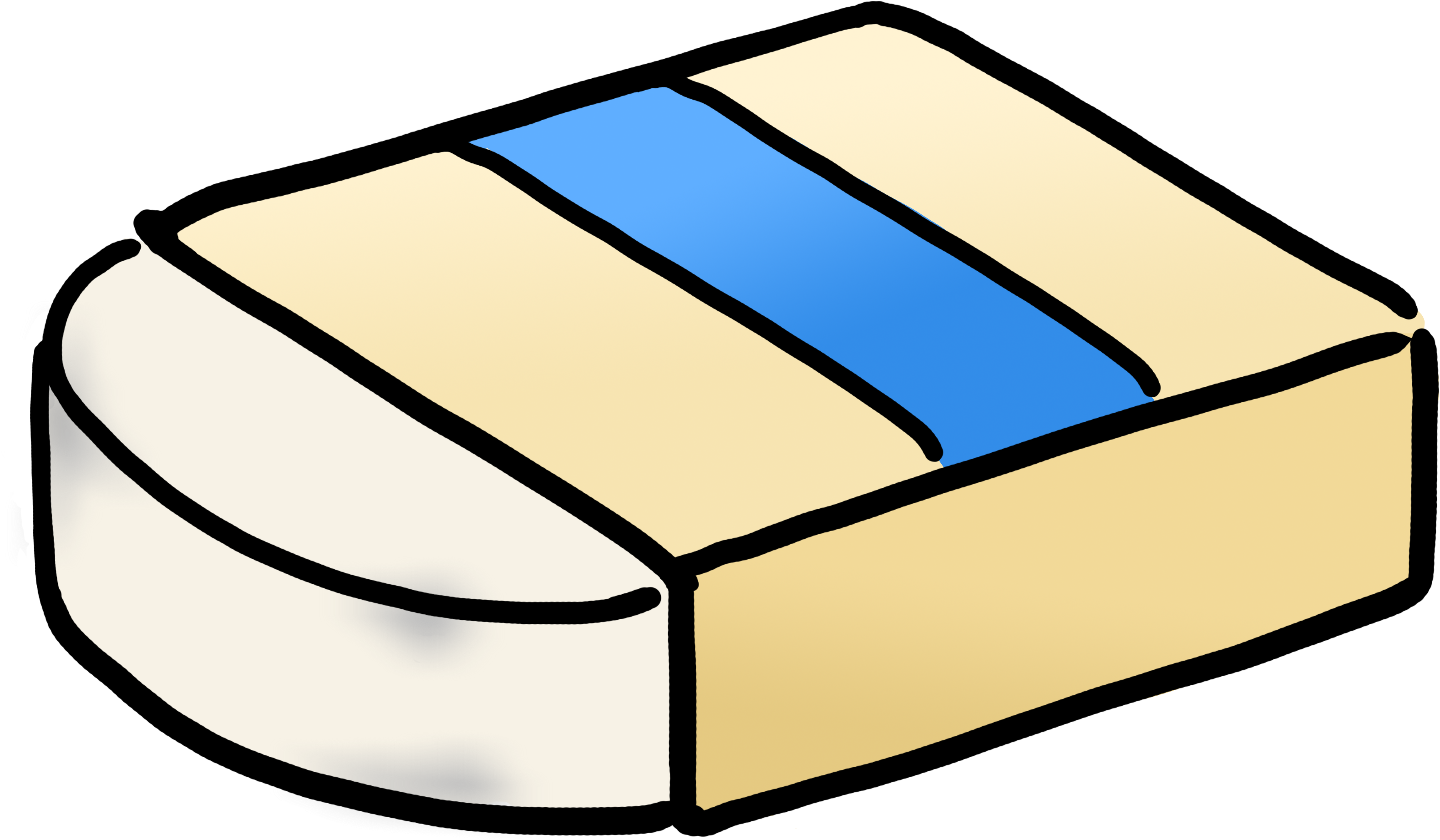 Cartoon Eraser Viewing Gallery - Eraser Clipart (4000x3000), Png Download