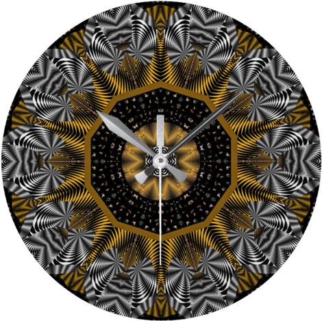 Cap And Shoe Print Round Clock - Circle (550x550), Png Download