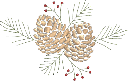 Pinhas Natalinas - Embroidery (600x600), Png Download
