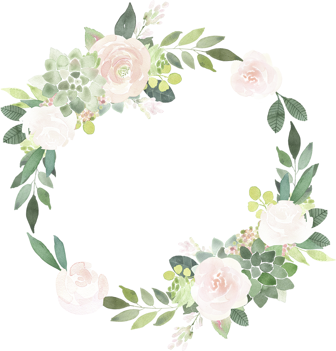 Clip Art Download Newborn Collections Ashley Oberholtzer - Watercolour Succulent And Pink Roses Png (1550x1200), Png Download