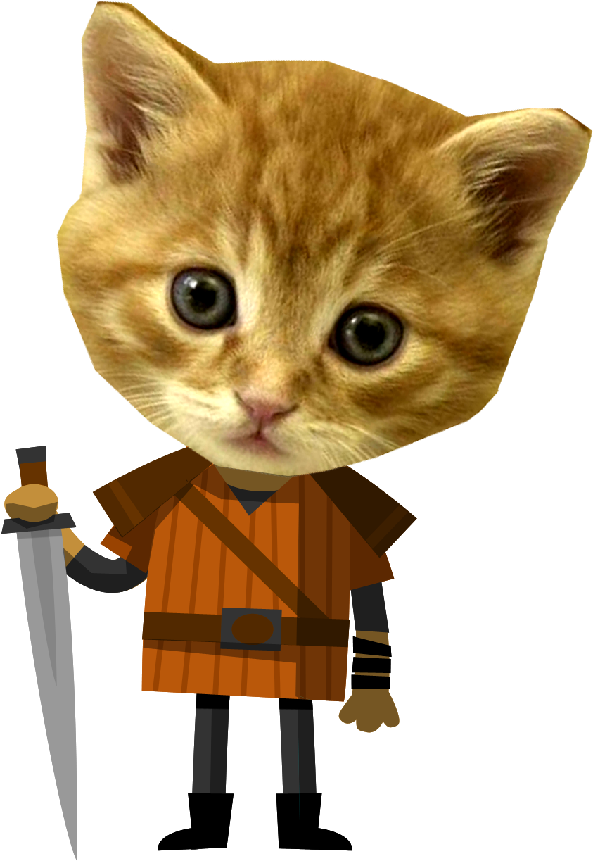 Kitten Medieval Flat Copy 2 - Medieval Kitten (992x1310), Png Download
