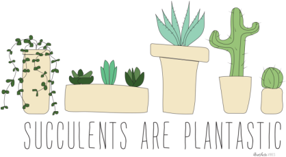 Succulents Are Plantastic - Tote Bags (417x500), Png Download