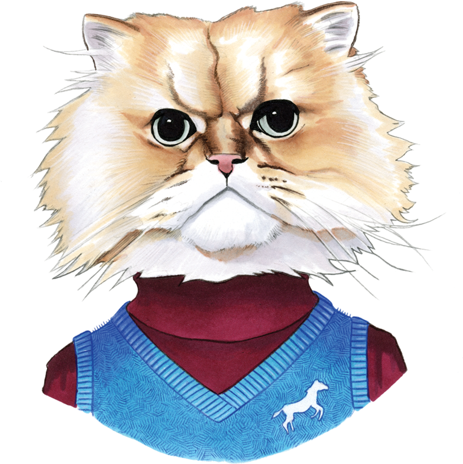 Fuzzy Cat - Ryan Berkley (2048x2048), Png Download