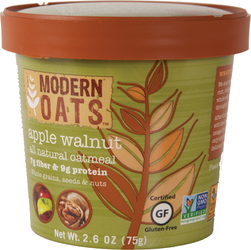 Apple Walnut - Modern Oats Apple Walnut Oatmeal - 12 Count (500x498), Png Download