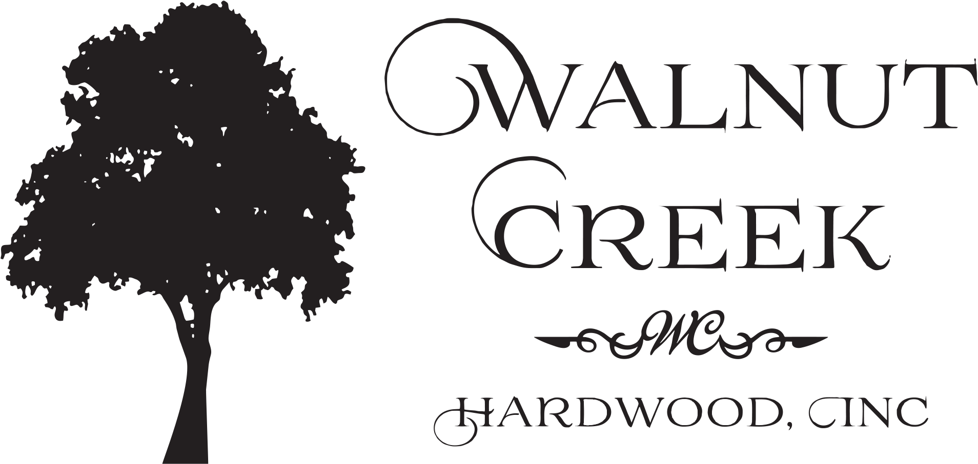 Cropped Walnut Creek Hard Wood New Logo Noborder Walnut - Tree (2005x931), Png Download