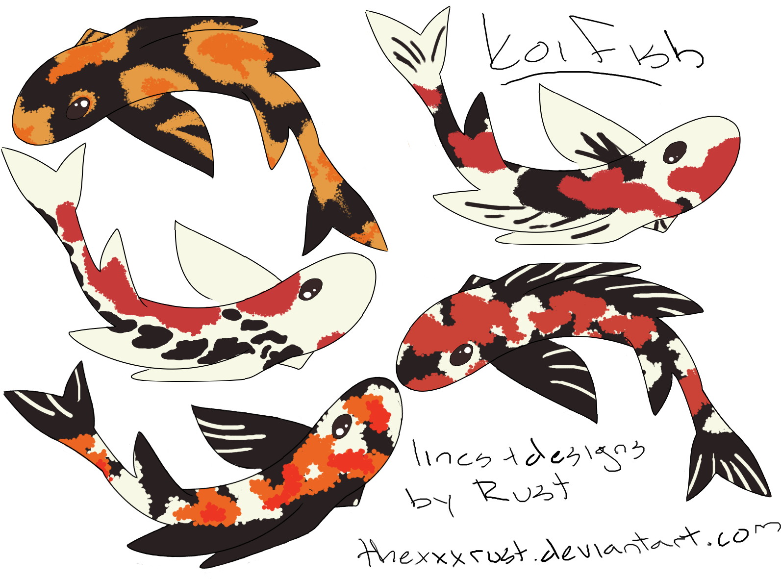 Png Black And White Stock Or Dragon Adoptables By Thexxxrust - Top View Of Koi Fish (1600x1200), Png Download