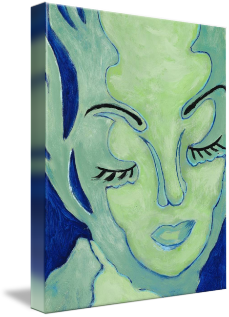 Mug Shot Blue - Gallery-wrapped Canvas Art Print 16 X 20 Entitled Mug (469x650), Png Download