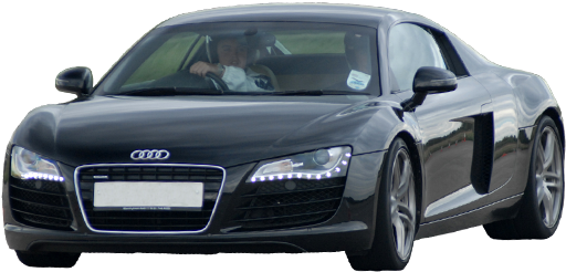 Audi R8 - Car Driving Towards You Png (537x269), Png Download