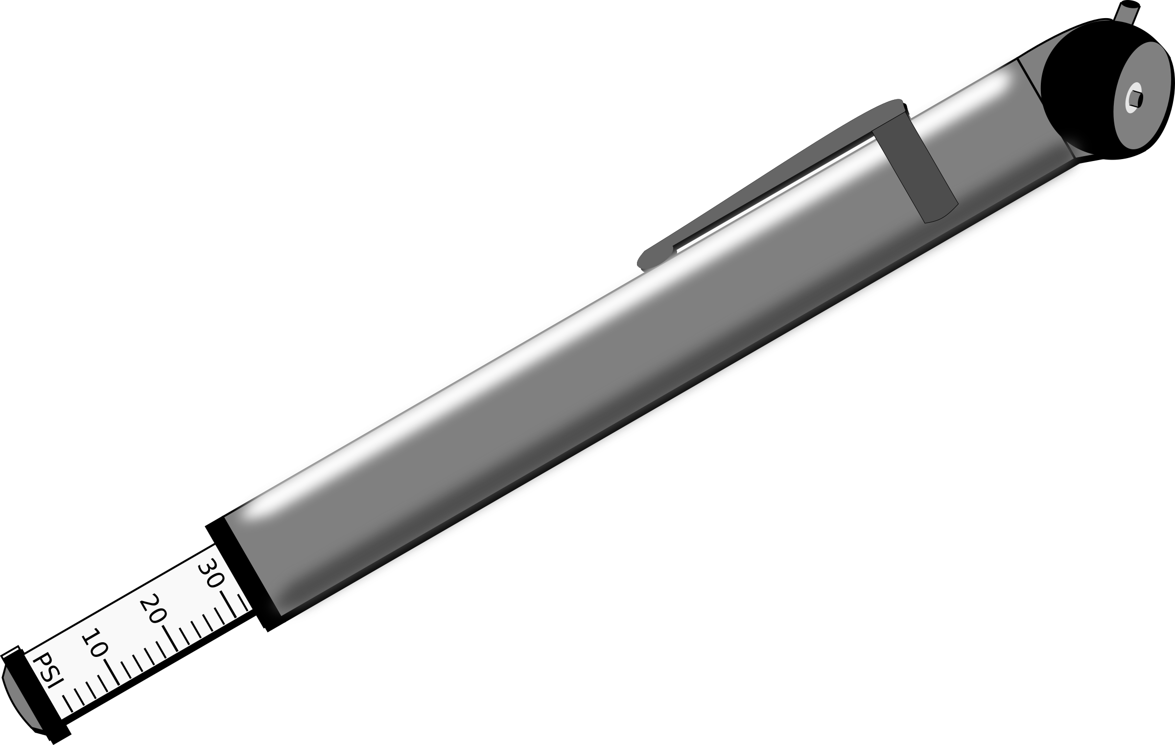 Big Image - Tire Pressure Gauge Clipart (2400x1522), Png Download