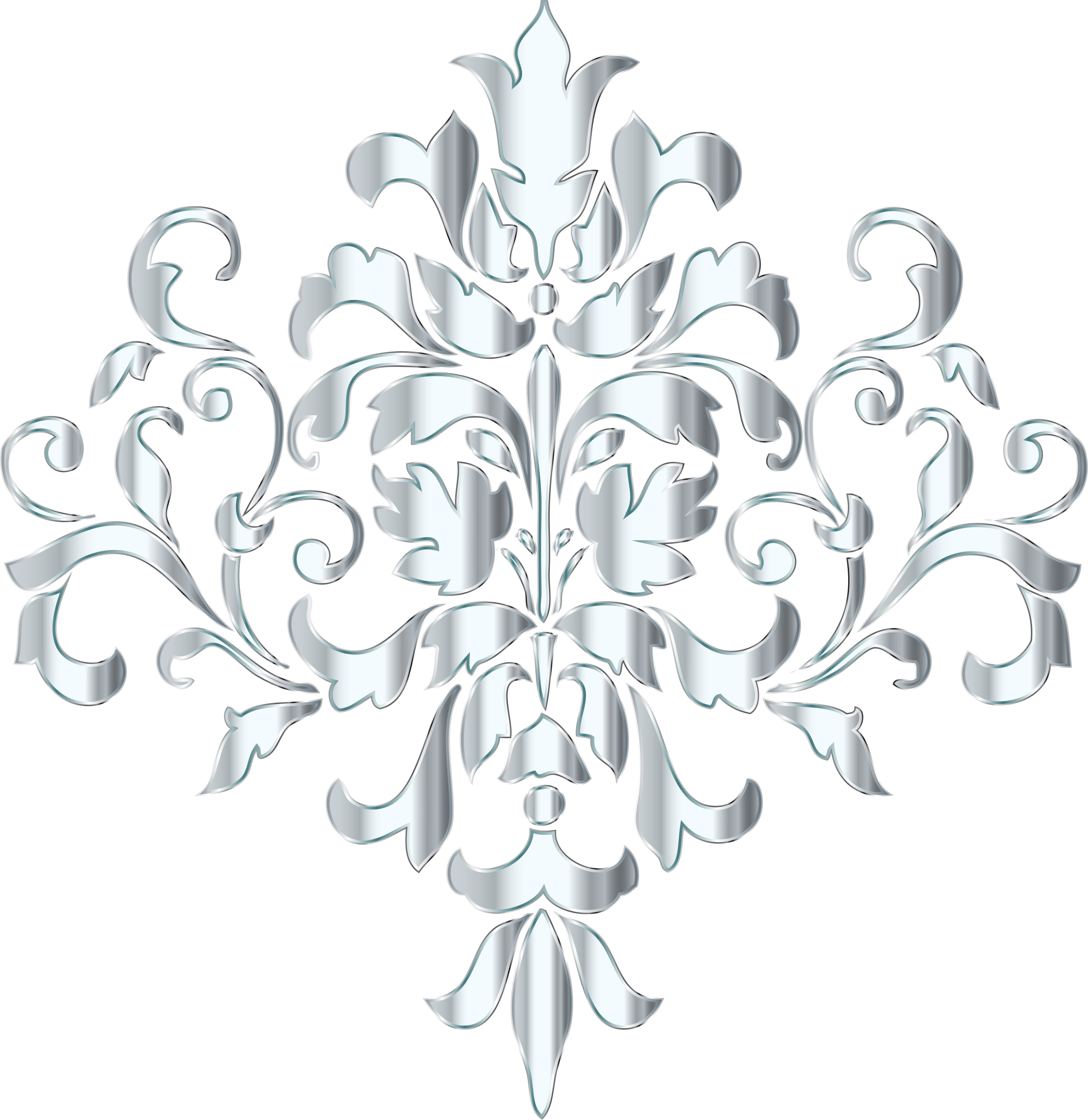 This Free Icons Png Design Of Silver Damask Design (2232x2297), Png Download