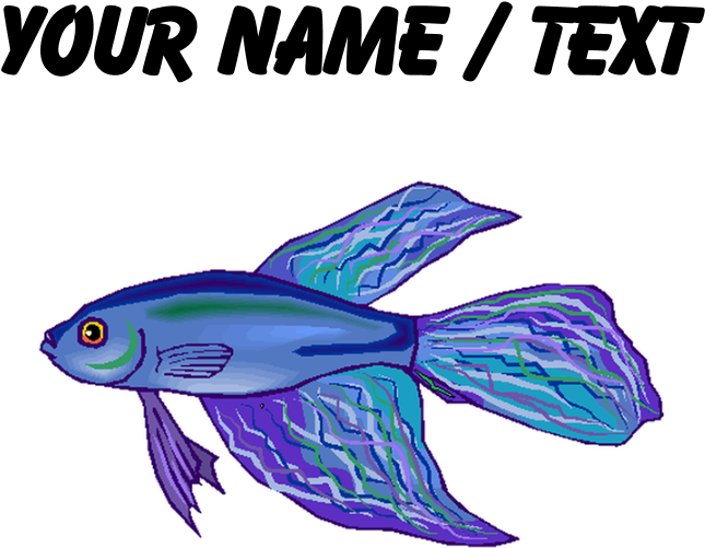 Custom Blue Betta Fish Shot Glass - High Jump Silhouette (700x700), Png Download