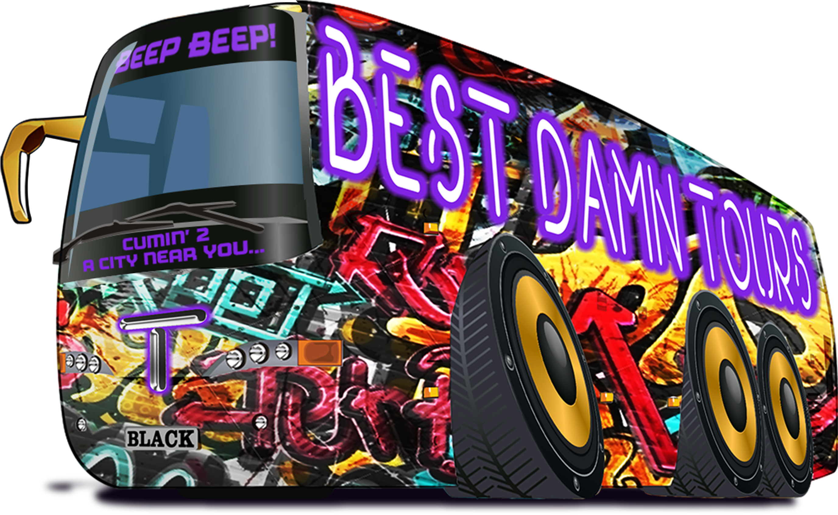 Bestdamntours - Away From Home Tour (3300x2550), Png Download