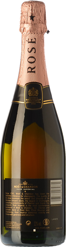 Moët & Chandon Rosé Imperial - Vase (214x800), Png Download