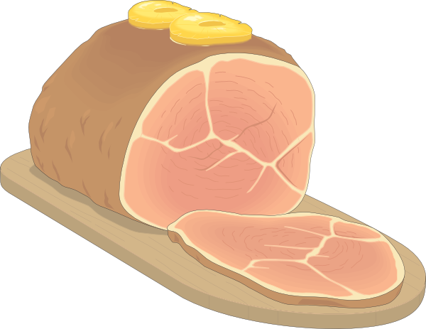 How To Set Use Ham With Pineapple Clipart (600x463), Png Download