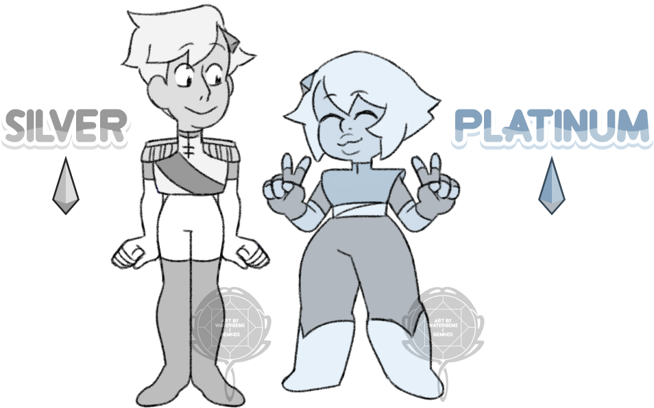 Silver And Platinum By David Exe - Water Gems Deviantart (980x620), Png Download