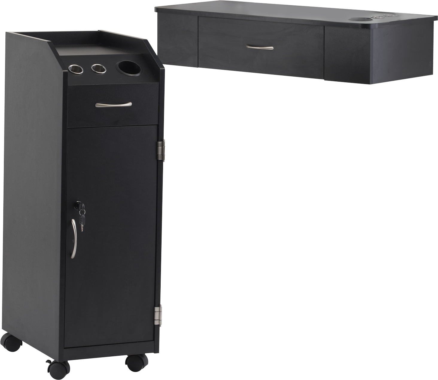 Wall Mount Station With Keystone Trolley In Black Puresana (1500x1500), Png Download