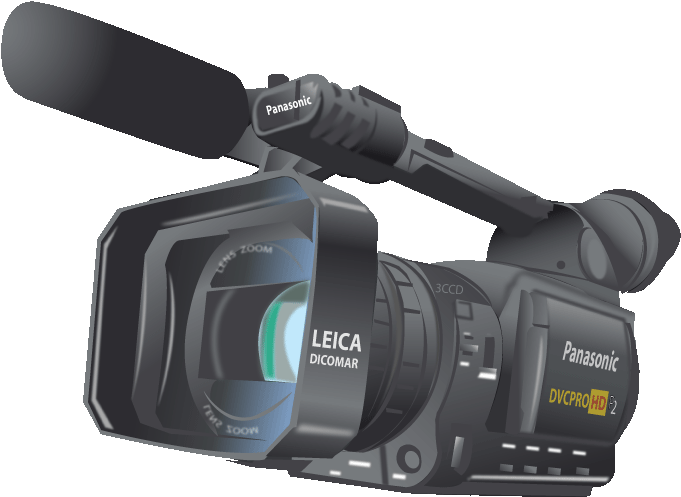 Video Camera Clipart Png - Digital Video Camera Clipart (691x522), Png Download
