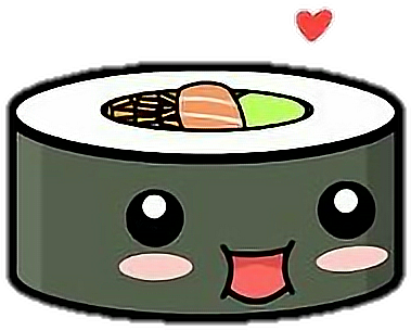 Comic Book Bubbles Png - Cute Cartoon Sushi Roll (526x384), Png Download
