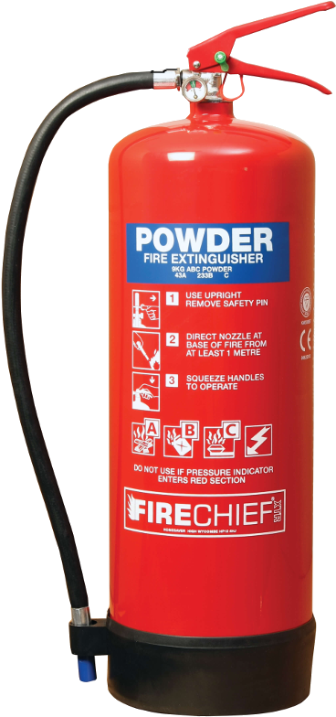 9kg-powder - Powder Fire Extinguisher Use (800x800), Png Download