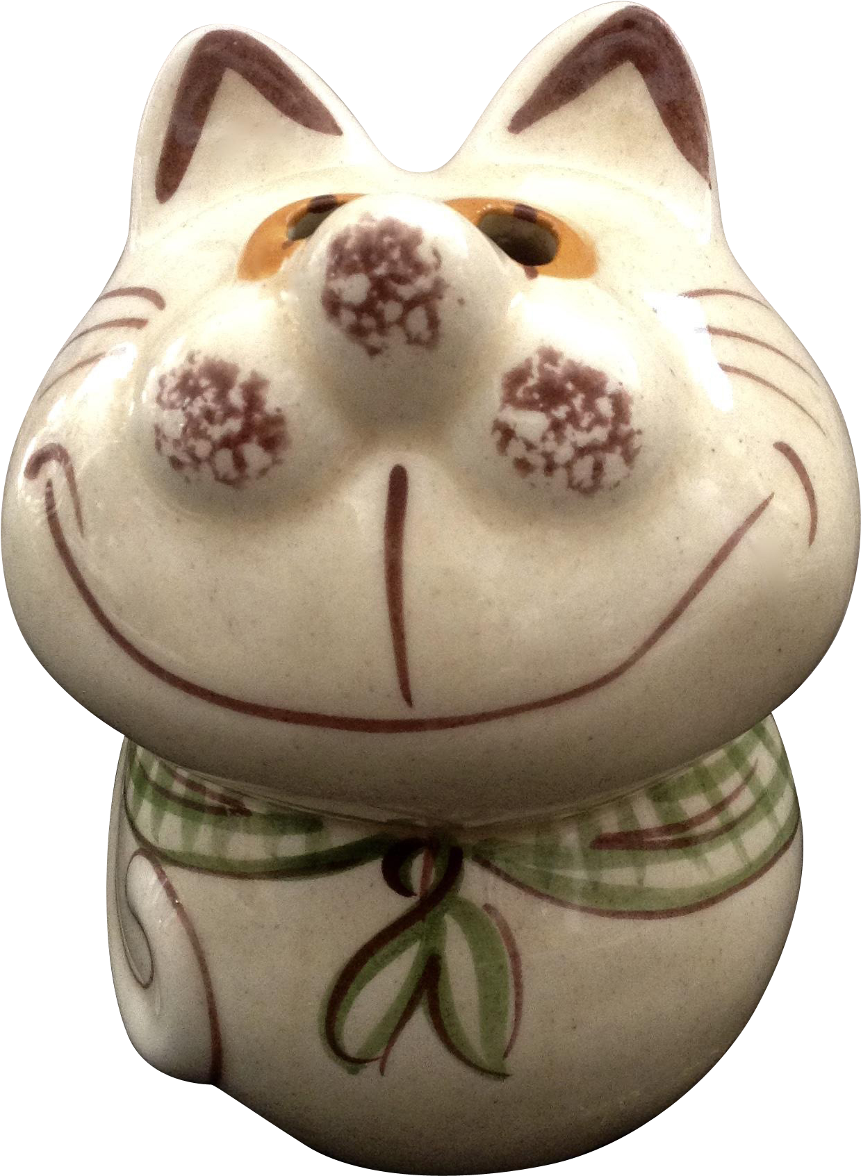 Gustin Pottery Cheshire Fat Cat Cheese Shaker 1950's - Animal Figure (1692x1692), Png Download