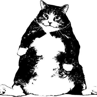 Fat Cat Woodworks - Domestic Short-haired Cat (400x400), Png Download