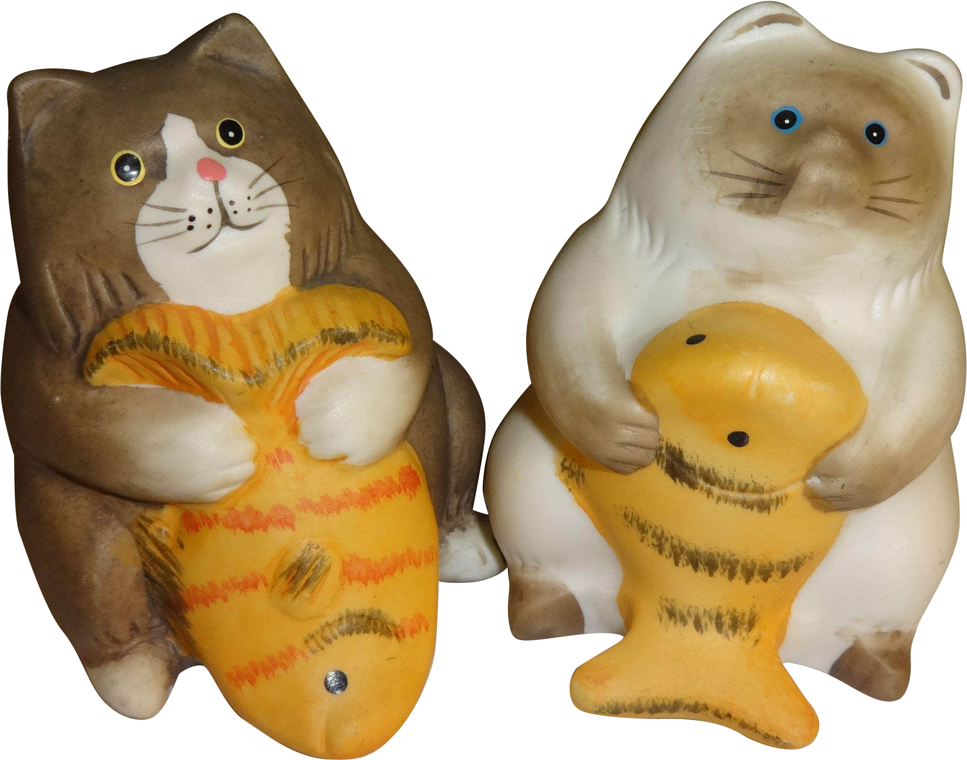 Fat Cats With Fish Salt And Pepper Shakers - Kitten (1909x1909), Png Download