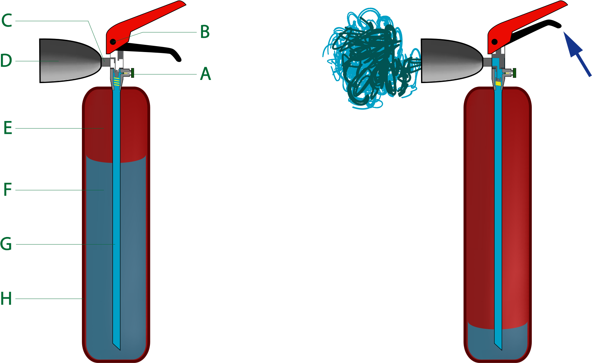Open - Fire Extinguisher Co2 (2000x1191), Png Download