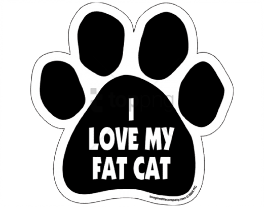 I Love My Fat Cat - Imagine This Company I Love My Grandcat Magnet, Paw (521x410), Png Download