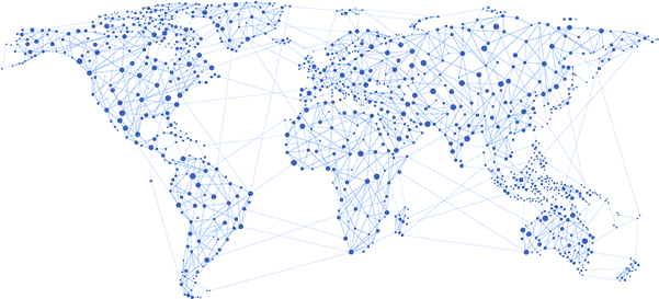 Multiple Hostname Support - World Map (600x450), Png Download