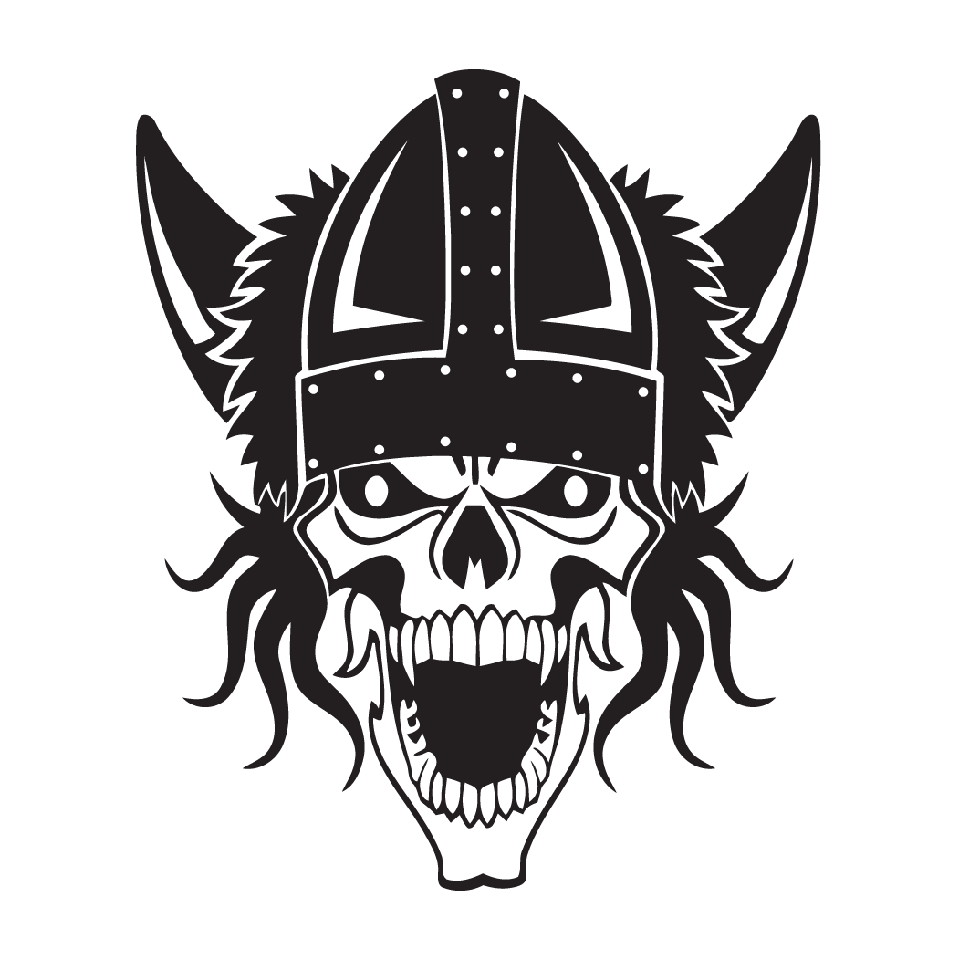 Viking Skull Decal - Viking Skull (1051x1051), Png Download