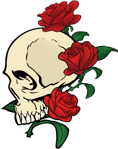 Jpg Free Download Image Jpg Png Animal Jam Clans Wiki - Skull And Roses Transparent (450x600), Png Download