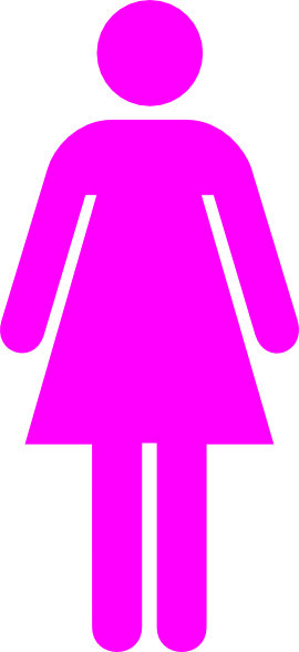 Female Toilet Sign (270x588), Png Download