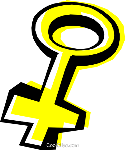 Female Symbol Royalty Free Vector Clip Art Illustration - Cross (401x480), Png Download