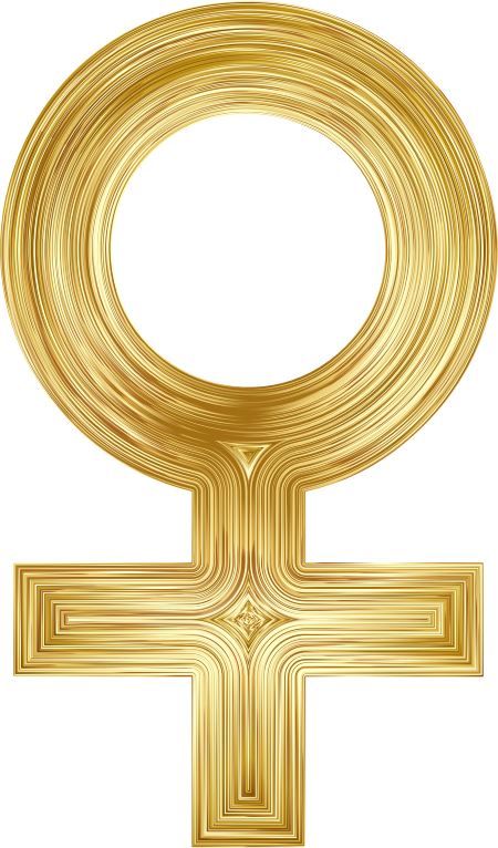 Medium Image - Gold Female Symbol Png (450x766), Png Download