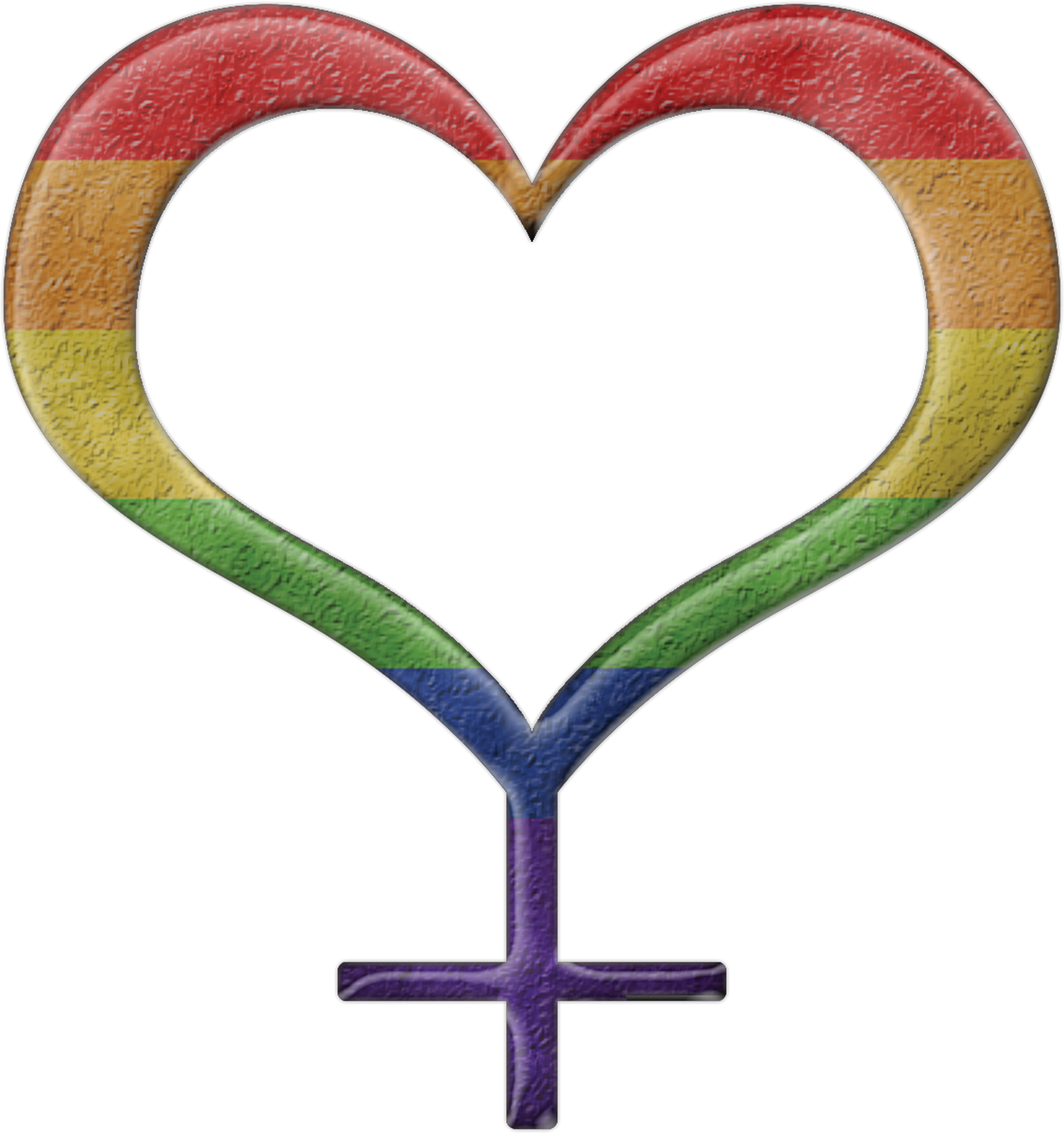 Lgbt Pride Heart Shaped Female Gender Symbol - Pansexual Pride Gender Neutral (1580x1682), Png Download
